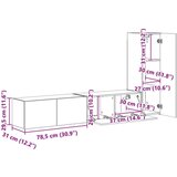  Komplet TV omaric 3 pcs Sonoma hrast Konstruiran les, (5000132472) | Shoptok.si