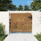 vidaXL Vrtna vrata 85 x 100 cm od čelika COR-TEN s uzorkom trave Cijene