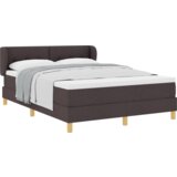 Box Spring Krevet s Madracem u Tamnosmeđoj Boji 140x190 cm Tkanina | shoptok.hr
