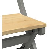 vidaXL Jedilna garnitura 5-delna Corona zložljiva siva borovina | Shoptok.si