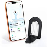 Acefast Pametni tracker (S5) - Elegantna privjesnica od umjetne kože za prtljagu - FindMy mreža - crna | shoptok.hr