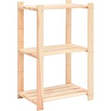  Stalci za pohranu s 3 razine 2 kom 60x38x90 cm borovina 150 kg | shoptok.hr