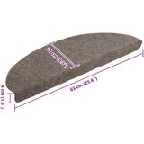  Prostirke za stepenice, samoljepljive, 20 kom., 65x21x4 cm, bež, poluokrugle, velike | shoptok.hr