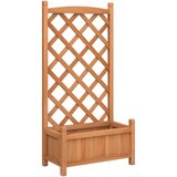 Maison Chic Cvetlično korito - Cvetlični Lonec z mrežo rjava trden les jelke, (21789991) | Shoptok.si