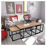 Hanah home Gigante set klub stolova, 3 dijela, hrast-crni | Eponuda.ba