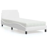 vidaXL Krevet s madracem bijeli 90 x 190 cm od umjetne kože | shoptok.hr