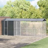 vidaXL Ptičnik Antracit 645 x 208 x 247 cm Pocinkano jeklo - - Antracit - 184.75 - 645 x 208 x 247 cm - 2025- | Shoptok.si