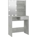  Toaletni stolić s LED svjetlima boja betona 74,5 x 40 x 141 cm | shoptok.hr