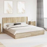  Krevetna konstrukcija s pohranom i uzglavljem Hrast sonoma Smeđa 180 x 200 cm | Shoptok.si