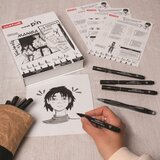 UNI ball Uni Pin set markera (gift set 8kom) Manga s tutorijalom + tehnička olovka M5-228 (0,5) u kutiji | shoptok.hr