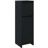 vidaXL Kopalniška omara Črna hrast Inženirski les 30x30x95 cm Trajna | Shoptok.si
