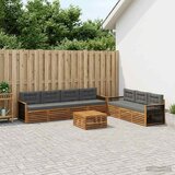  Set vanjskih sofa 8 kom. Prirodna i antracit | shoptok.hr