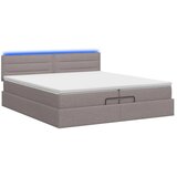  Krevet od pjene s madracem i LED-om Sivosmeđa 200 x 200 cm - Sivosmeđa 200 x 200 cm Dizajn linija | shoptok.hr