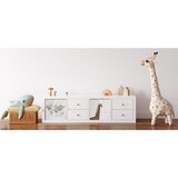 Butter Kings Bijeli tekstilni organizator za dječje igračke 32x32x32 cm Safari Animals – | shoptok.hr