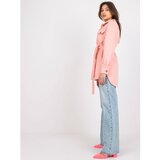 Fashion Hunters Olesia pink long shirt with a belt | Shoptok.si
