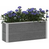  Povišena vrtna gredica Siva 100 x 30 x 42 cm WPC i aluminij | shoptok.hr