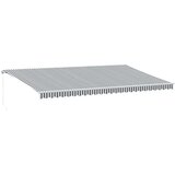 vidaXL Tenda na ručno uvlačenje antracit&bijela 600x300 cm | shoptok.hr