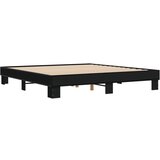 vidaXL Posteljni okvir črn 200x200 cm inženirski les in kovina, (21152011) | Shoptok.si