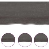  Stenska polica temno siva 40x30x(2-6) cm trdna hrastovina | Shoptok.si