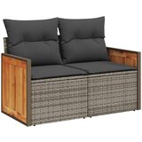  4-dijelni set vrtnih sofa od poliratana s jastucima sivi | shoptok.hr