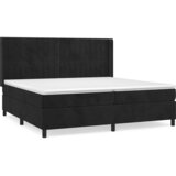  Krevet s oprugama i madracem crni 200x200 cm baršunasti | shoptok.hr