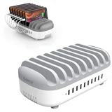 120W pametna stanica za punjenje USB-A 10 portova bijela