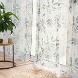 Douceur d intérieur Belo-zelena prosojna zavesa 140x240 cm Dilaris – | Shoptok.si
