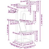 vidaXL Mačje drevo s praskalniki iz sisala krem 143 cm | Shoptok.si