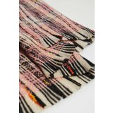 Marisse Pink Checkered Scarf With Metallic Thread | ePonuda.com