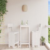  Barski stolci 2 kom bijeli 40x48,5x115,5 cm od masivne borovine | shoptok.hr