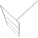 Pregrada za tuš srebrna 90 x 195 cm s prozirnim staklom ESG | shoptok.hr