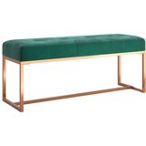 The Living Store Klop temno zelena 110x36x45 cm žamet - Klop, (21494824) | Shoptok.si