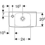 Geberit LAVABO ZIDNI SELNOVA COMPACT 450X250 sa površ. za odlaganje DESNO GEBERIT 500.319.01.5 | ePonuda.com