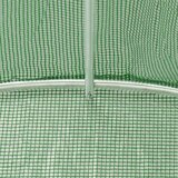 vidaXL Rastlinjak z jeklenim ogrodjem zelen 42 m² 14x3x2 m | Shoptok.si