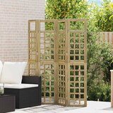 vidaXL Zunanja Zaslon za Zasebnost – 4 Panele, Obdelano Leseno Bor | Shoptok.si