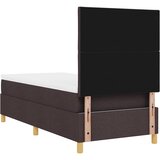  LED Box Spring Krevet Tamno smeđa 100 x 200 cm tkanina | shoptok.hr