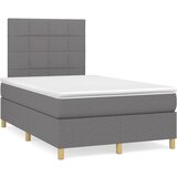  S oprugama i madracem tamnosivi 120 x 200 cm od tkanine | shoptok.hr