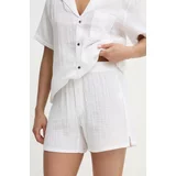 Calvin Klein Underwear Bombažne pižama kratke hlače bež barva, 000QS7139E