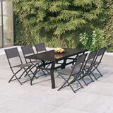  7-dijelni vrtni blagovaonski set sivo-crni | shoptok.hr