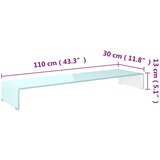  Stalak za TV/monitor stakleni zeleni 110 x 30 x 13 cm | shoptok.hr