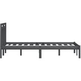  Okvir za krevet od masivne borovine sivi 200 x 200 cm | Eponuda.com