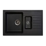 Metalac granitna usadna sudopera xQuadro Plus 1.5D crna Ø90/60 | Eponuda.com