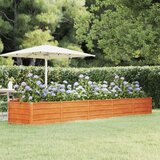 vidaXL Povišena vrtna gredica boja hrđe 400 x 80 x 45 cm čelik COR-TEN u