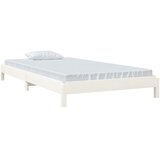  Složivi krevet bijeli 90x190 cm od masivne borovine | shoptok.hr