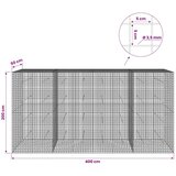  Gabion s žicom debljine 3 5 mm i mrežom 5x5 cm 400x50x200 cm - 50 cm 200 cm 400 cm | shoptok.hr