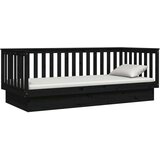  Dnevni krevet crni 100 x 200 cm od masivne borovine | shoptok.hr