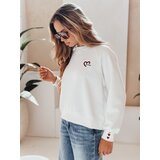 DStreet Bluza damska oversize z haftem serc MONLOVE biała u