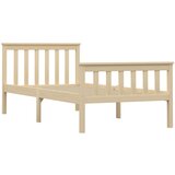 Maison Chic Posteljni okvir - Enojna postelja - Postelja za odrasle naravne barve iz trdne borovine 100x200 cm-J8848, (21768068) | Shoptok.si