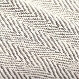 vidaXL Pamučni pokrivač s uzorkom riblje kosti 220x250 cm sivi | shoptok.hr
