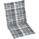 vidaXL Blazine za vrtne stole 6 kosov siv karo vzorec 100x50x3 cm | Shoptok.si